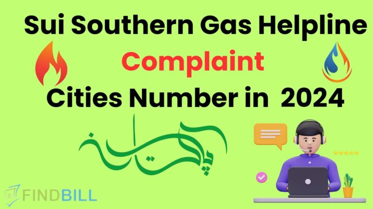 Sui Southern Gas Helpline Complaint  Cities Number in  2024