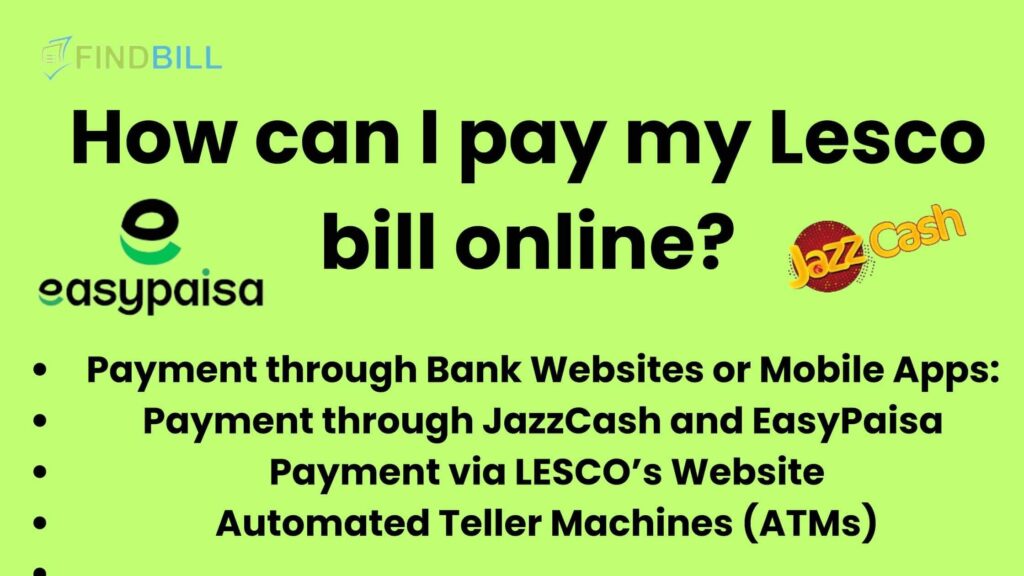 How can I pay my Lesco bill online