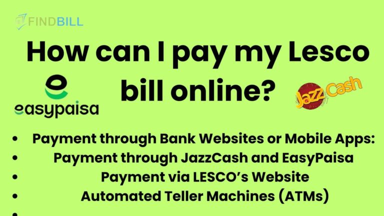 How can I pay my Lesco bill online?